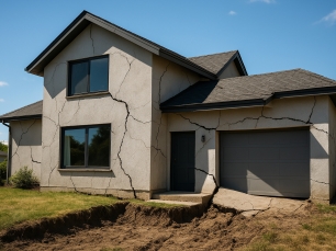 Casa con problemas de grietas